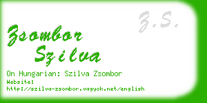 zsombor szilva business card